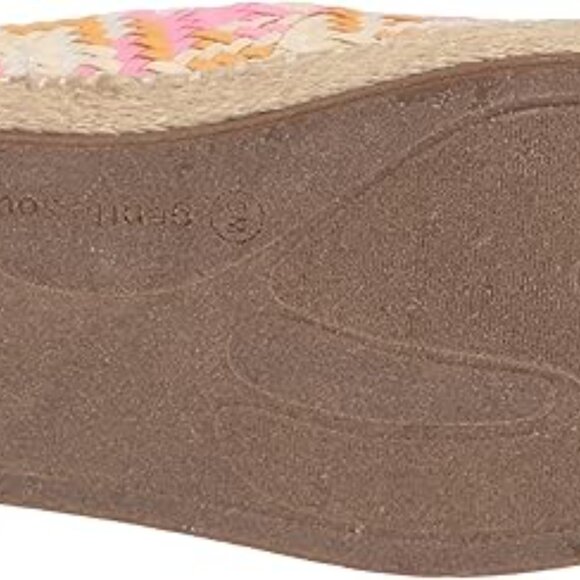 Gentle Souls Kenneth Cole Womens Pink Patterned Padded Tasseled Woven Rory Round - Picture 5 of 8